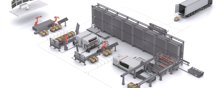 Visione di fabbrica Industria 4.0 e Smart Factory per la lamiera